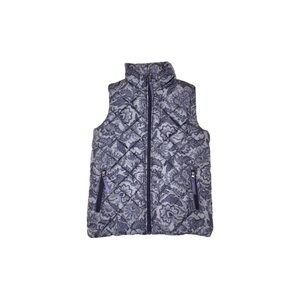 NWT Vera Bradley Quilted Puffer Vest Java Olive Navy Blue Paisley - Extra Small